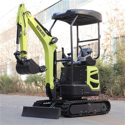 Мини багер с двигател Kubota и затворена кабина